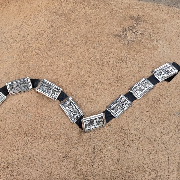 Tommy Jackson Pictorial Concho Belt - Picture 9 of 11